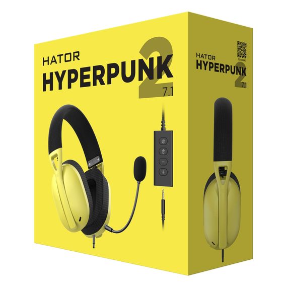 Навушники Hator Hyperpunk 2 USB 7.1 Black/Yellow (HTA-847) | Зображення 5