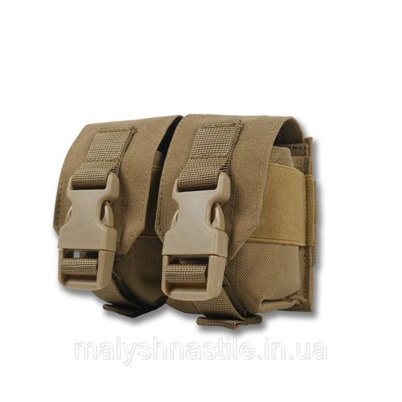Тактичний підсумок під 2 гранати Kiborg GU Double Mag Pouch Coyote | Зображення 1