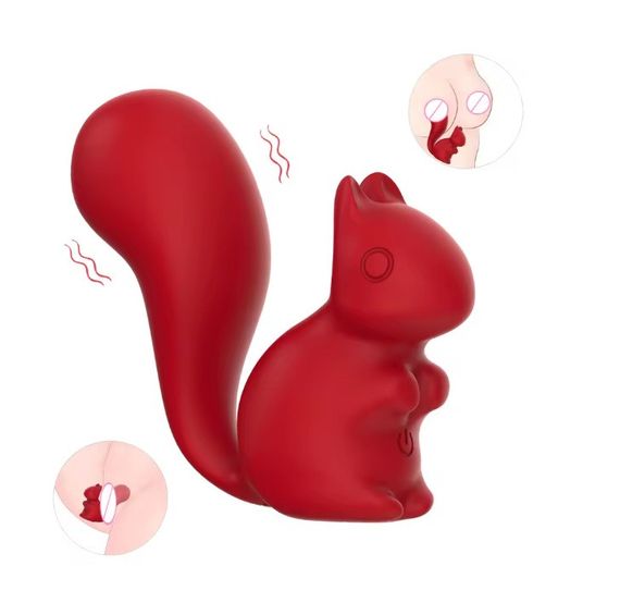 Міні-вібратор кліторальний Every Night Toys Debbie у формі білочки червоний, 10 режимів вібрації Sex Aura | Зображення 1