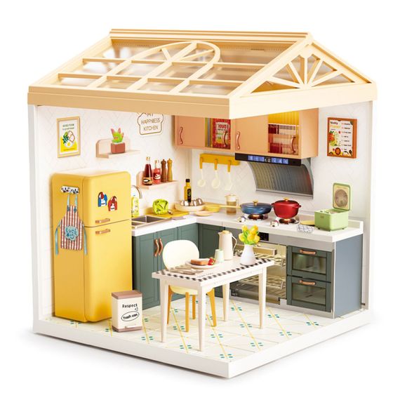 Конструктор-румбокс Кухня Mini House 8005-MH серії "Інтер'єр", зі світлом | Зображення 1