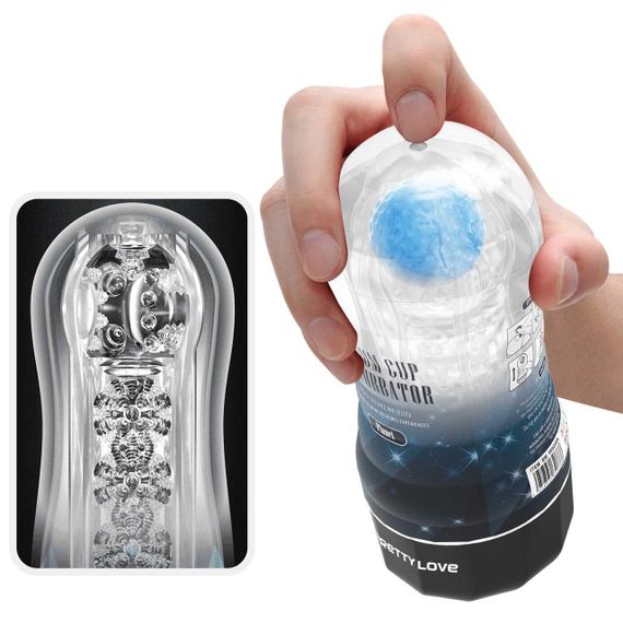 Прозорий мастурбатор вагіна PRETTY LOVE VACUUM CUP MASTURBATOR Planet ABS TPR Sex Aura | Зображення 6