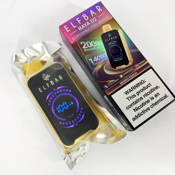 ELF BAR RAYA D2 20000 смак Манго Персик (Mango Peach)