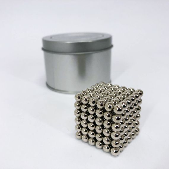 Неокуб 216 Нео NeoCube Серебристый, Неокуб фігури, Головоломка нео куб IZ-225 магніт 5мм | Зображення 3