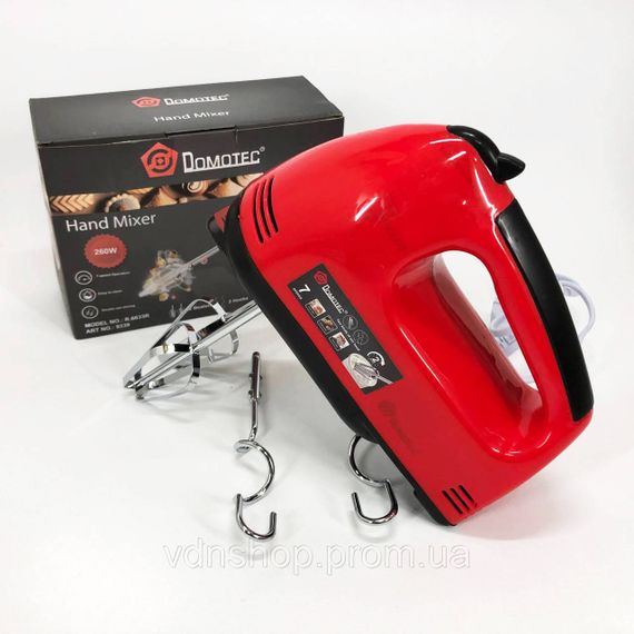 Надежный ручной миксер для кухни DOMOTEC, Кухонный миксер для теста ручной Удобный кухни EK-44 | Зображення 7