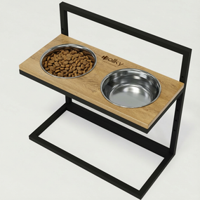 Миски на регулируемой подставке для больших собак Hollky Flex L (2 × 1.8 л) FL-502850-BLNH