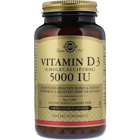 Витамин D Solgar Vitamin D3 (Cholecalciferol) 5000 IU 240 Veg Caps