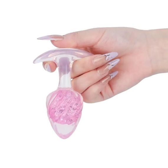 Анальна пробка Liebe Seele Icecream-shaped Crystal Anal Plug - Pink Small Sex Aura | Зображення 2