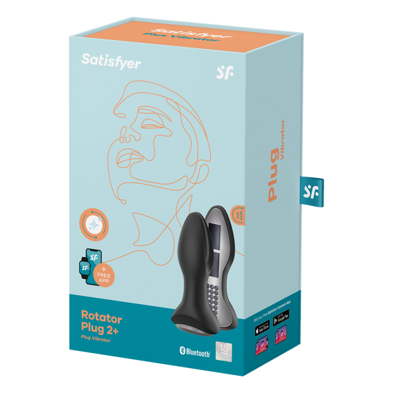 Анальний смарт вібратор Plug 2+ вібрація та імітація римінгу колір: чорний Satisfyer (Німеччина) Sex Aura | Зображення 7