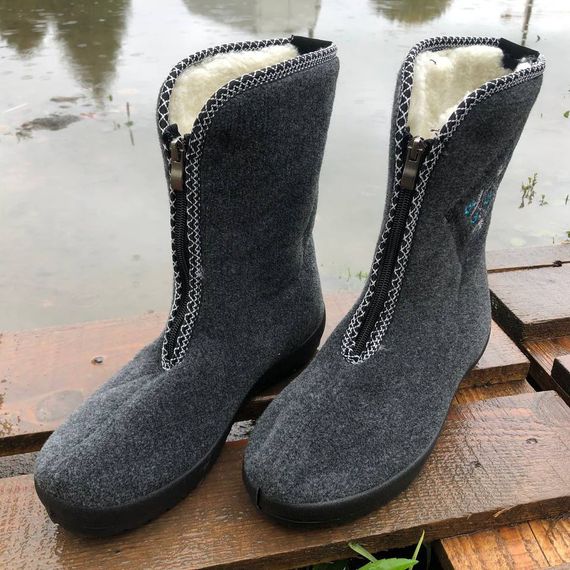 Женские галоши пена, Женские дутики с мехом, Женские зимние стеганные ботинки Бабуши домашние BG-27 | Зображення 1