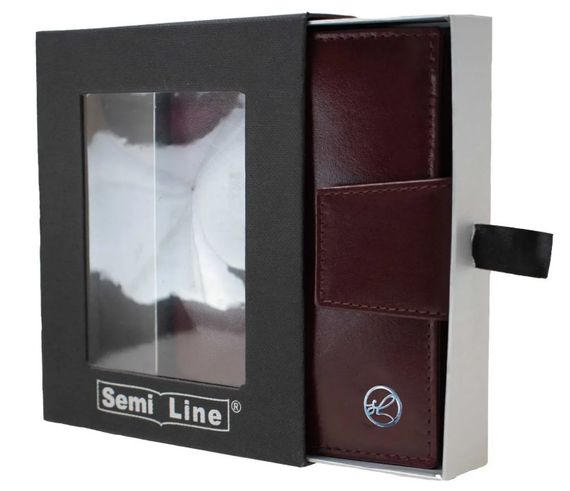 Гаманець жіночий шкіряний Semi Line RFID Dark Red (P8261-2) (DAS303148) | Зображення 2