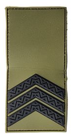 Шеврон погон Tactic4Profi гумовий Сержант ЗСУ хакі (10*5)