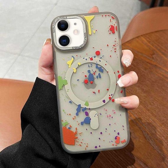 Чехол TPU+PC Flush with MagSafe для Apple iPhone 11 (6.1") Titanium grey | Зображення 1