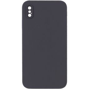 Silicone Case Square Full Camera Protective (AA) NOLOGO для Apple iPhone X / XS (5.8") Серый / Dark Gray