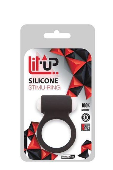 Ерекційне кільце LIT-UP SILICONE STIMU RING 3, BLACK sexstyle | Зображення 1