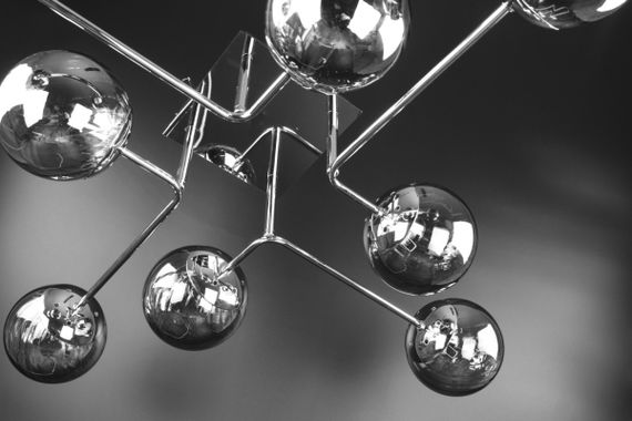 Люстра стельова на 8 лампочок 26162 Хром 20х88х88 см. | Зображення 2