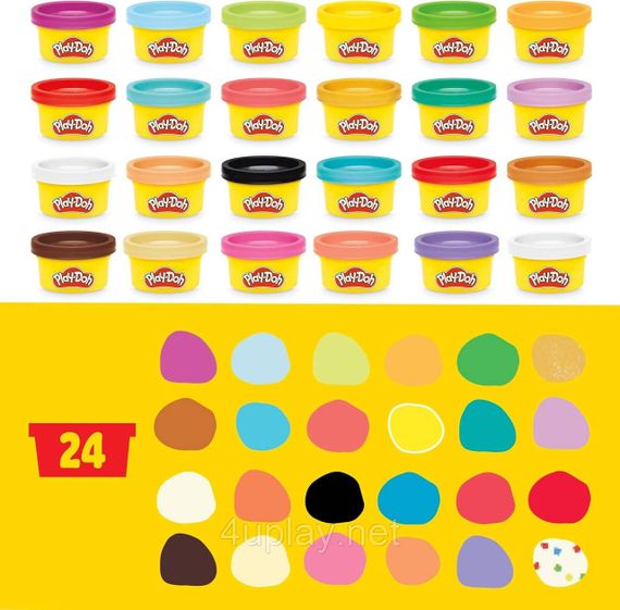 Play-Doh Holiday Advent Calendar Праздничный Адвент-календарь на 24 дня с 28 инструментами и 24 цветами | Зображення 4