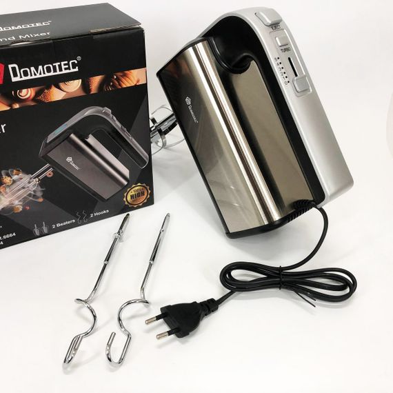 Ручной миксер для яиц и теста Domotec R.6664, Двухвенчиковый миксер ручной ординарный UI-91 | Зображення 7