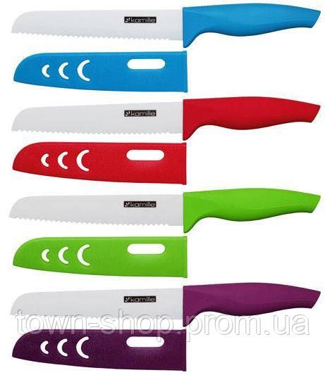 Нож керамический Kamille Miracle Blade для хлеба 15см + чехол цветной KM-5159