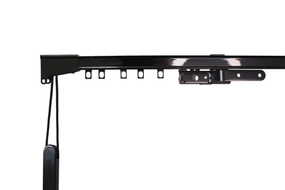 Карниз для тяжелых штор на шнуровом управление ES Черный в сборе 250 см.