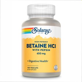 High Potency Betain HCl with Pepsin 650mg - 100 vcaps