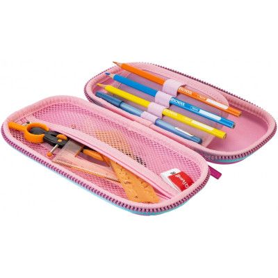 Пенал Cool For School 1 отделение с органайзером фуксия (QT-5634-Rosered) | Зображення 1