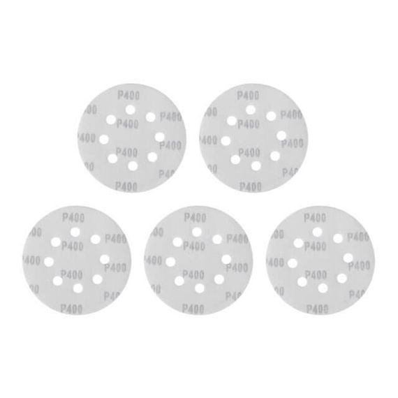 Круг шлифовальный на липучке Intertool - 125 мм × Р400 с отверстиями (5 шт.) (BT-0593) | Зображення 1