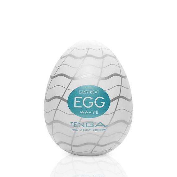 Яйце-мастурбатор Tenga Egg New Standard Wavy II: Хвилююча текстура для інтенсивної чоловічої насолоди | Зображення 1