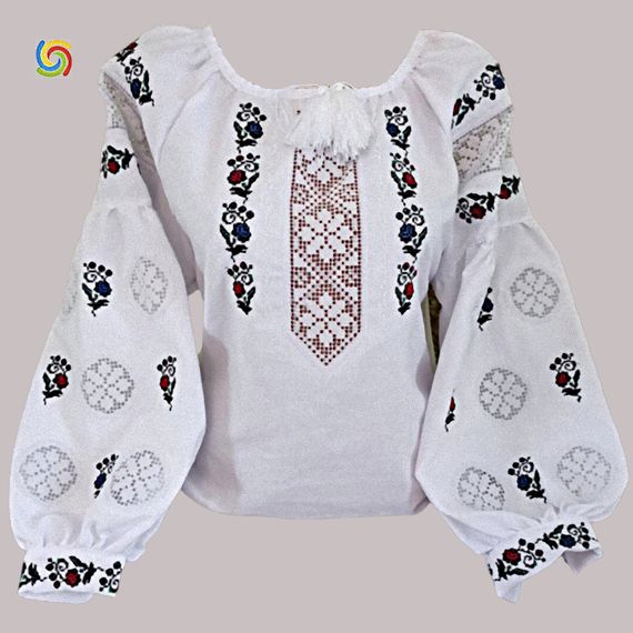 Рубашка Украинская вышиванка 33328291 цвет белый размер S