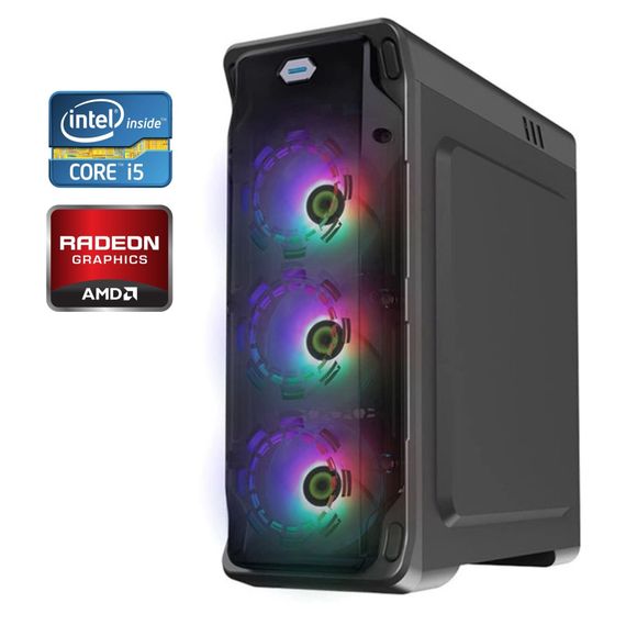 Ігровий ПК GameMax StarLight B-FRGB / Intel Core i5-6400 (4 ядра по 2.7 - 3.3 GHz) / 16 GB DDR4 / 256 GB SSD + 1000 GB HDD / AMD Radeon RX 470, 4 GB GDDR5, 256-bit / 460W б/в