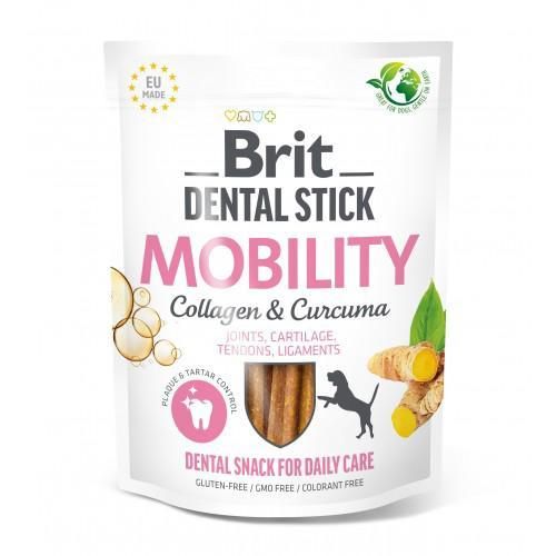 Ласощі для собак Brit Dental Stick Mobility для мобільності суглобів, коллаген і куркума, 7 шт, 251 г