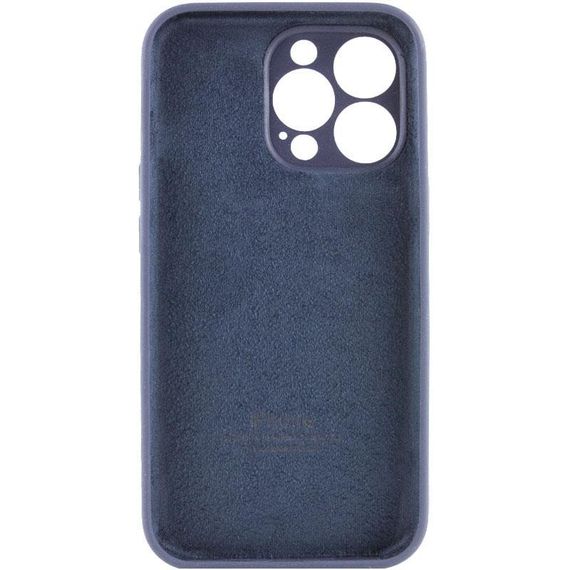 Чехол Silicone Case Full Camera Protective (AA) для Apple iPhone 15 Pro Max (6.7") Темно-синий / Midnight blue | Зображення 1