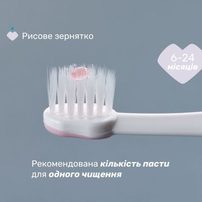 Детская зубная щетка Chicco для первых зубьев, 6-36 мес. розовая (8058664174683) (12081.00) | Зображення 3