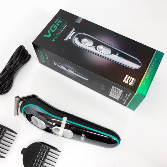 Машинка для стрижки волосся з мотором VGR V-055, Чоловічий тример для окантовки Тример скронь JH-95