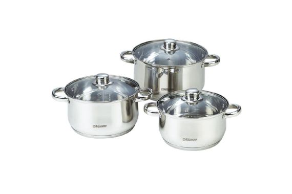 Набор посуды нержавеющий Maestro - 3 х 4 х 5 л (3 шт.) MR-2020-6XL (MR-2020-6XL)