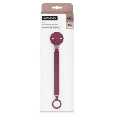 Клипса для пустышек Suavinex Wonder бордовая (402545) | Зображення 4