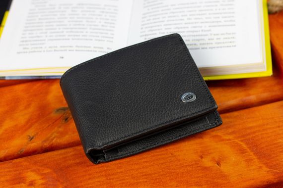 Чоловіче шкіряне портмоне середнього розміру ST Leather ST108 Чорний | Зображення 7
