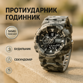 Зручний годинник для занять спортом SKMEI, Годинник військової тематики рибалки мисливця JI-43