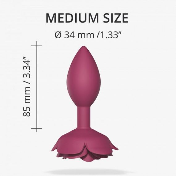 Силиконовая анальная пробка Love To Love OPEN ROSES M SIZE - PLUM STAR | Зображення 2