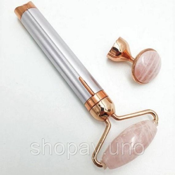 Масажер ролик електричний для особи Facial Roller Massager. Колір бежевий NX-65 | Зображення 2