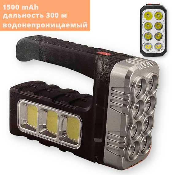 Прожектор (ліхтар) світлодіодний на сонячній батареї XPRo Solar Power 8Led/USB водонепроникний чорний (XPRo-8Led-USB_460) | Зображення 1