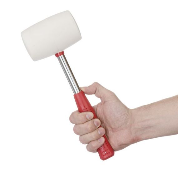 Киянка гумова 680 г, бiла INTERTOOL HT-0235 | Зображення 4