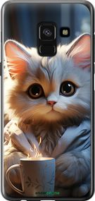 Чохол на Samsung Galaxy A8 2018 A530F Білий кіт "5646u-1344-2448"