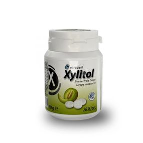 Льодяники з ксилітом Miradent Xylitol Drops Диня (26 шт) в тубі