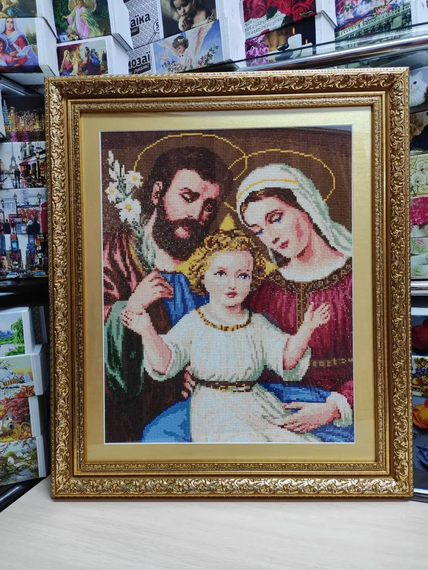 Алмазна мозаїка Ікона Свята Родина 40х50 см ColorArt  SP016 | Зображення 7