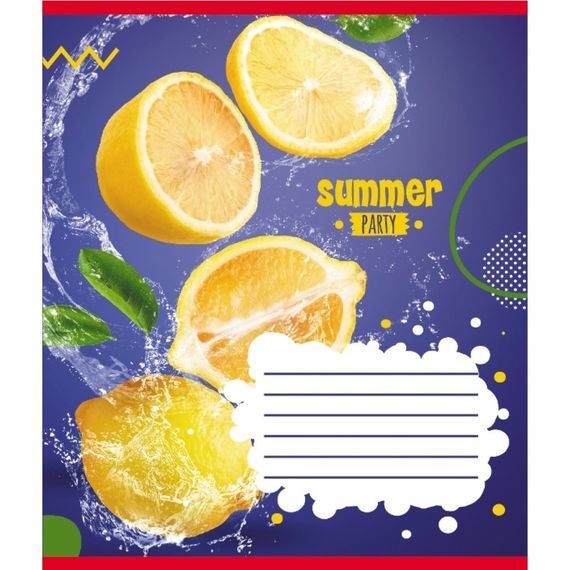 Зошит учнівський "Фрукти у воді" 024-550016K-1 в клітинку, 24 аркуші