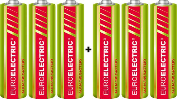Батарейки щелочные Euroelectric AAA 6 шт.