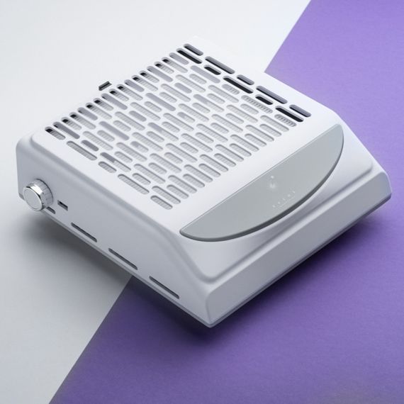 Настольная маникюрная вытяжка Bucos Cyclone V2 100W с многоразовым HEPA фильтром, белая