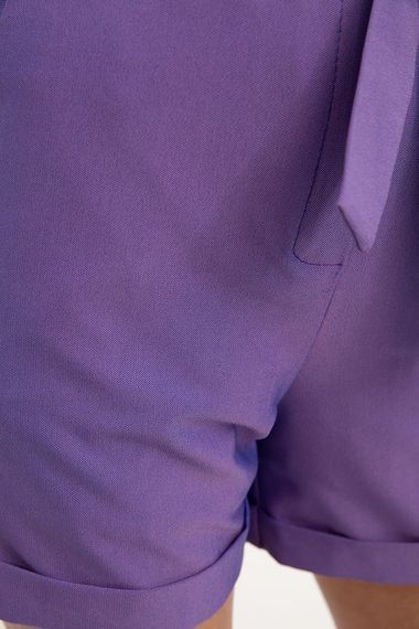 Жіночі шорти, з кишенями і поясом, фіолетового кольору, 115R329N | Зображення 4
