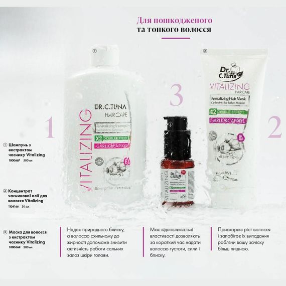 Маска для волос против выпадения с экстрактом чеснока Farmasi  200 мл | Зображення 1