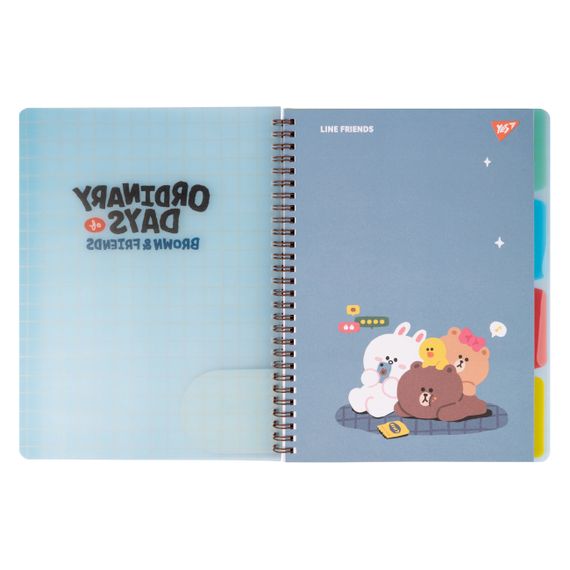 Зошит для записів YES В5 80 арк софт-тач Line Friends (765741) | Зображення 2
